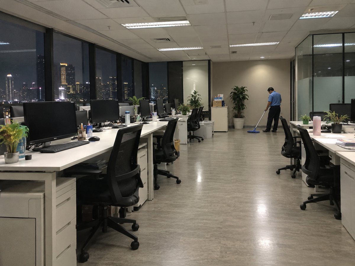 Kantor setelah dibersihkan