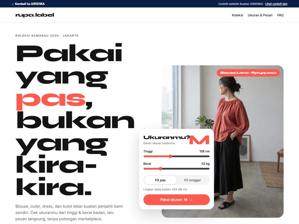 Tampilan Rupa Label — Fashion Wanita Lokal