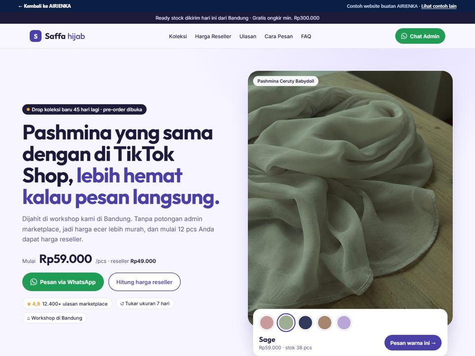 Tampilan Saffa Hijab — Pashmina & Hijab dari Bandung
