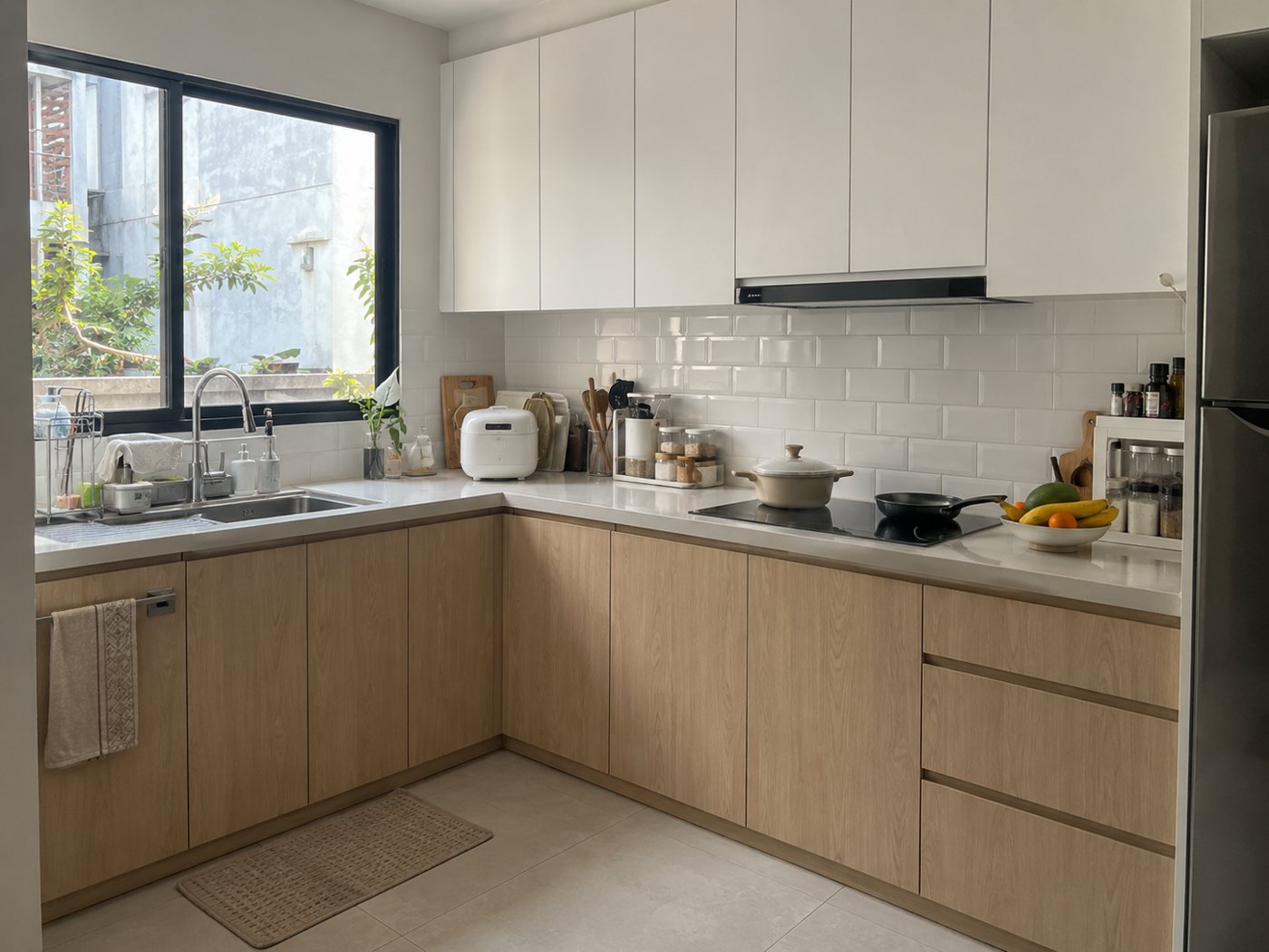 Kitchen set hasil renovasi Tata Hunian di Bekasi