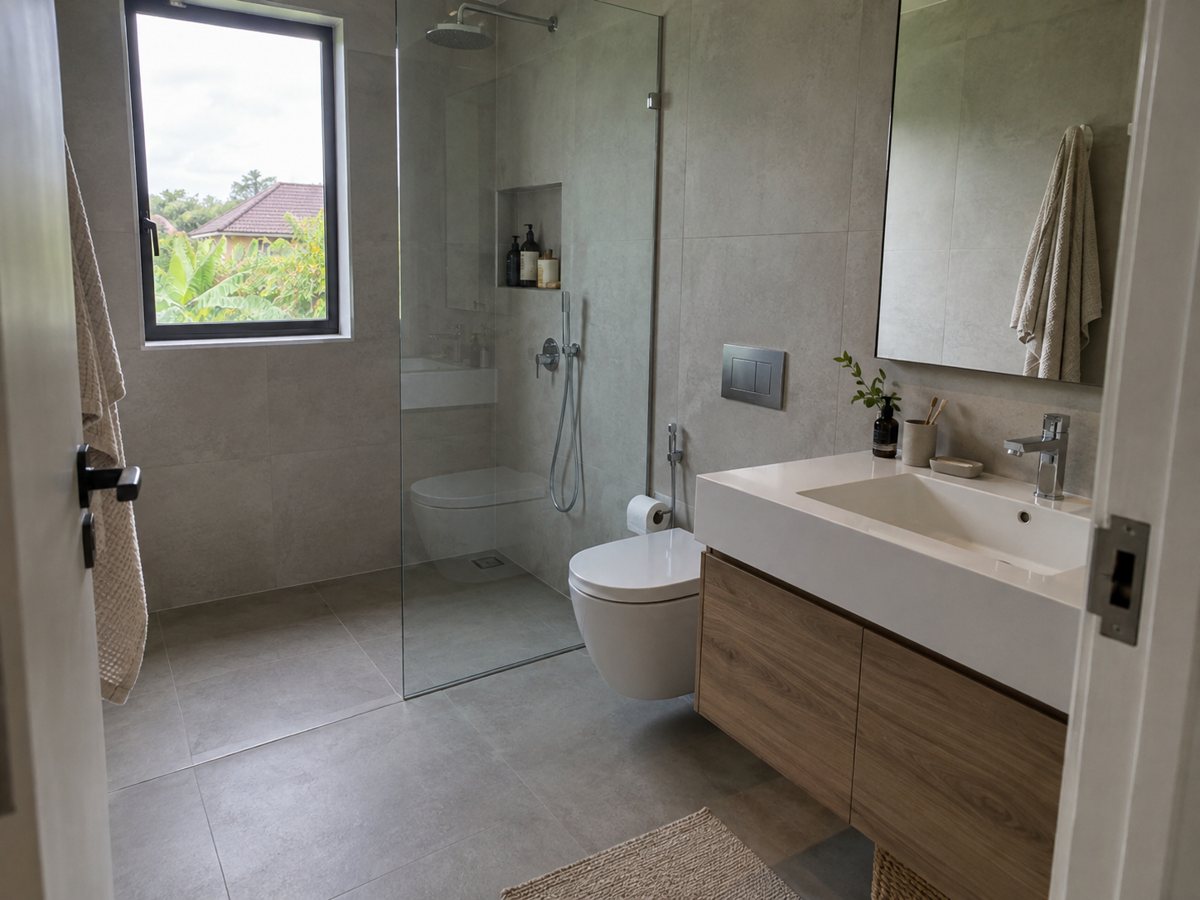Renovasi kamar mandi 2 × 2,5 m